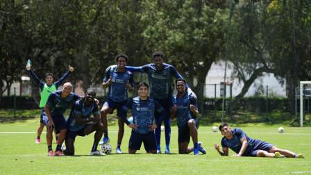 Liga de Quito en un entrenamiento