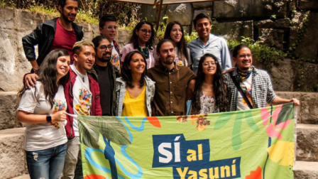 Los Yasunidos impulsaron un referéndum para dejar el petróleo del Yasuní bajo tierra.