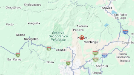 Epicentro se ubicó a 21,89 km de Tabacundo