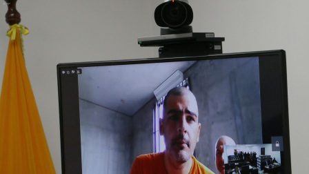 Aquíles Alvarez y sus hermanos durante la audiencia de apelación a la prisión preventiva y revisión de medidas en caso Goleada.