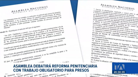 El informe para segundo debate incluye la incorporación de policías y militares en servicio pasivo al cuerpo de agentes penitenciarios para reforzar la seguridad. Un reportaje de Belén Merizalde