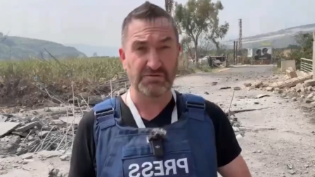 Un misil israelí impactó a metros de un periodista en el Líbano