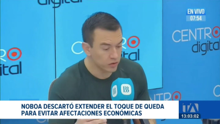 Daniel Noboa aseguró que la medida en las cuatro provincias concluirá el 31 de marzo para proteger la economía. Un reportaje de Carlos Sacoto