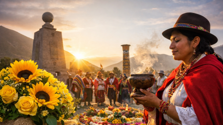 Celebración del equinoccio en Ecuador
