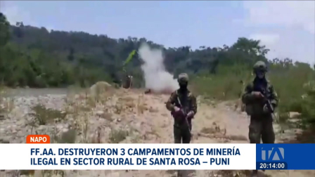 Las FF. AA.  destruyeron maquinaria pesada en tres provincias, causando un perjuicio económico a los grupos delictivos. Un reportaje de Belén Merizalde