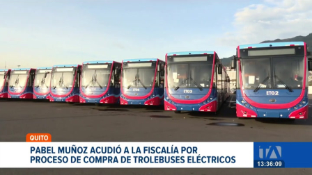 El Alcalde de Quito acudió al llamado judicial en medio del proceso abierto por la adquisición de la nueva flota; el burgomaestre denunció el caso como "persecución política".