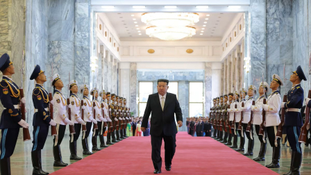 El líder de Corea del Norte, Kim Jong-un, durante el 77 aniversario de la fundación del país, en Pyongyang, el pasado 9 de septiembre.