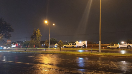 Un choque en la Autopista General Rumiñahui generó congestión en la Autopista General Rumiñahui.