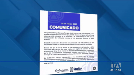 La AMT no recibirá documentos de vehículos nuevos hasta fin de mes. La medida busca evacuar cerca de 4 mil procesos pendientes. Un reportaje de Juan Miguel Rodríguez