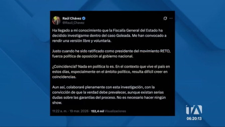 El asambleísta por RETO será vinculado al caso que investiga el delito de delincuencia organizada con fines de lavado de activos y defraudación tributaria. Un reportaje de Carlos Sacoto