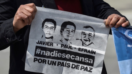 Javier Ortega, Paúl Rivas y Efraín Segarra fueron secuestrados y asesinados en el 2018.