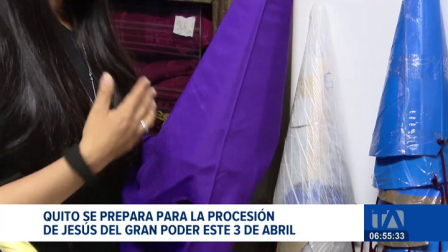 La Iglesia Católica en Quito alista la procesión de Jesús del Gran Poder para este viernes 3 de abril. Cientos de fieles se alistan para la romería. Un reportaje de Brigette Mancheno