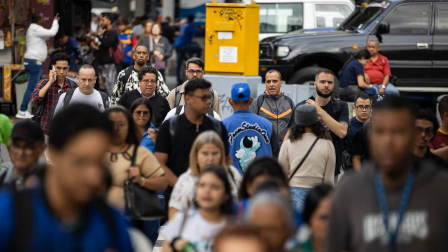 Calles de Caracas durante el paro de transporte, el 16 de marzo.