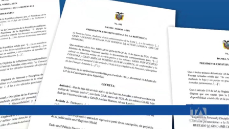 Mediante decretos ejecutivos, generales y almirantes dejan sus cargos tras cumplir su tiempo de disponibilidad; el Gobierno oficializa la reestructuración del mando militar.