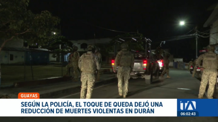 Policía reporta cero asesinatos durante las horas de toque de queda en Durán.  Advierten que la violencia criminal se desplazó fuera del horario de restricción. Un reportaje de Ever Moreira
