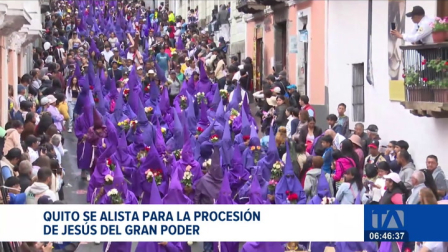 La comunidad franciscana y la Policía presentaron el plan operativo y la ruta oficial para la procesión de Jesús del Gran Poder en Quito. Un reportaje de Mishell Villacís