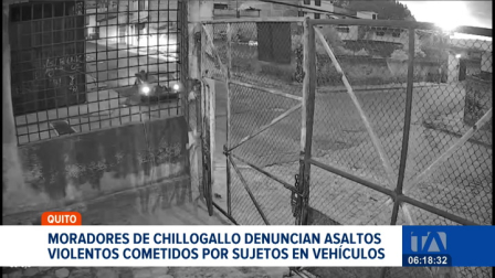 Moradores de Chillogallo denuncian asaltos violentos cometidos por sujetos que se movilizan en autos. LA Policía anunció que reforzará el patrullaje. Un reportaje de Gustavo Jaramillo