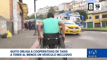 El Municipio de Quito aprobó una ordenanza que obliga a las cooperativas de taxis tener al menos un vehículo inclusivo. Un reportaje de Nathalie Jiménez