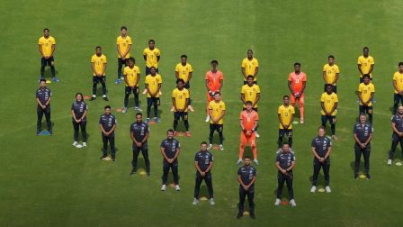 Foto oficial de la Selección Sub 17 de Ecuador para el torneo en Paraguay.