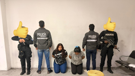 Las dos detenidas en operativo en Tumbaco, en Quito