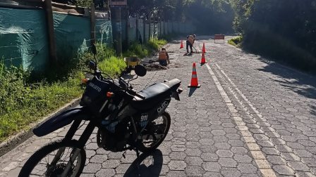 Trabajos viales en la av. De los Conquistadores y Simón Bolívar.