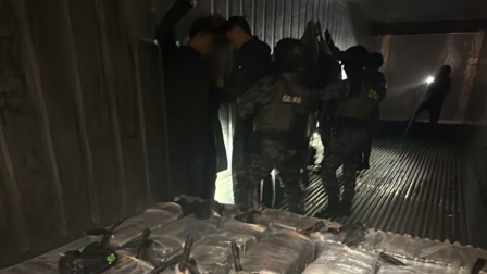 La droga estaba repartida en 18 bultos cuyo total es una tonelada y media.