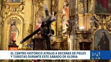 Las iglesias del centro histórico de Quito lucieron llenas de fieles y turistas previo al cierre de la Semana Santa. Un reportaje de Brigette Mancheno
