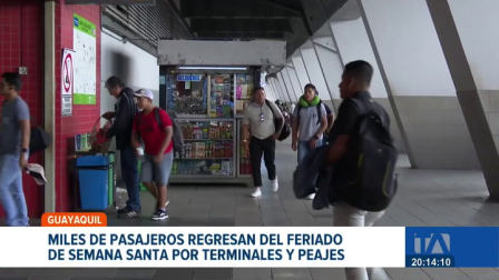 La Fundación Terminal Terrestre confirmó la cifra de viajeros que utilizaron las tres estaciones de la ciudad. El flujo de retorno es intenso en peajes y terminales. Un reportaje de Jazmín Solís