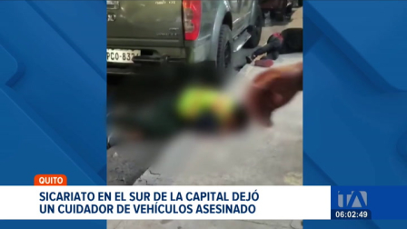 Sujetos en motocicleta asesinaron a un cuidador de vehículos en el sur de Quito. La Policía analiza las cámaras de seguridad e investiga el caso. Un reportaje de Gustavo Jaramillo