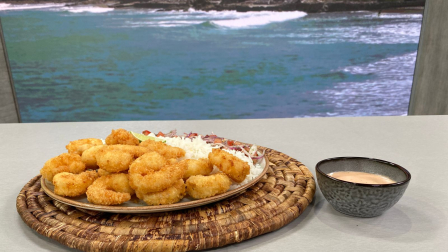 Este lunes 6 de abril del 2026 preparamos camarones apanados, junto al chef Felipe Campana.