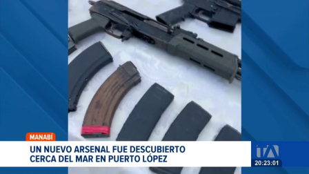 La Policía Nacional halló nuevo armamento en Manabí tras un mes de incautaciones y en Guayas un operativo dejó varios aprehendidos. Un reportaje de Catalina García