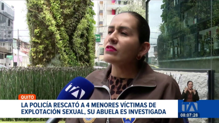 La Policía Nacional rescató a cuatro niños que eran víctimas de explotación sexual en Quito. Su abuela es investigada.