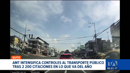 La AMT refuerza las inspecciones a buses y taxis en Quito. Advierten que no habrá tolerancia ante las infracciones  entregaran citaciones. Un reportaje de Nathalie Jiménez