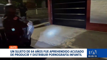 Detienen a un sujeto que producía y distribuía pornografía infantil en Quito. Una investigación reveló el abuso contra un menor de 12 años. Un reportaje de Brigette Mancheno