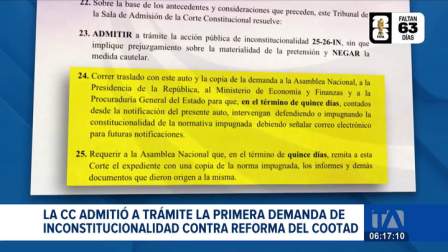 Corte Constitucional admite la demanda de inconstitucionalidad presentada por el concejal de Quito, Andrés Campaña, contra la reforma del Cootad. Un reportaje de Brigette Mancheno