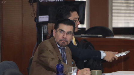 Fiscal Carlos Alarcón en la Corte Nacional de Justicia.