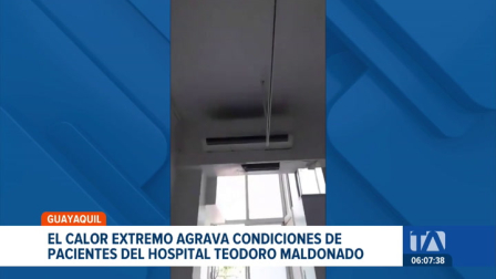 El calor extremo complica la atención médica en el hospital Teodoro Maldonado Carbo, áreas críticas continúan sin aire acondicionado. Un reportaje de Camila Guevara