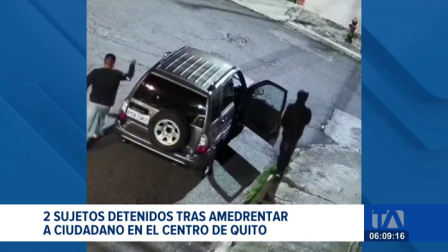 Un ciudadano fue amedrentado en pleno centro de Quito. Las imágenes de seguridad fueron clave para la detención de los responsables. Un reportaje de Ismenia Solórzano