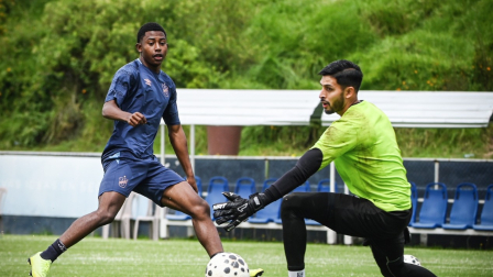 Un entrenamiento de la Universidad Católica