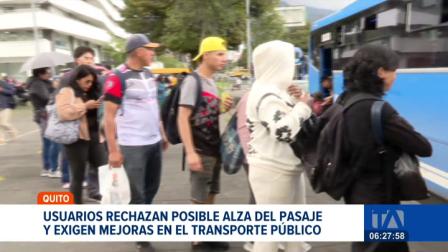 Ante el pedido de los transportistas de Pichincha de evaluar el costo del pasaje, usuarios rechazan la medidas y piden mejoras en el servicio. Un reportaje de Brigette Mancheno