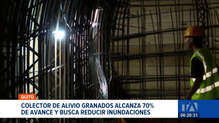 La obra estratégica busca optimizar el drenaje en puntos críticos de Quito. Según el cronograma, los trabajos finalizarán en octubre. Un reportaje de Nathalie Jiménez