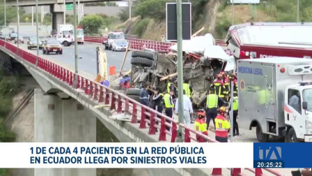 1 de 4 pacientes que llegan a hospitales públicos son por accidentes de tránsito, lo que genera un impacto económico al sistema de salud. Un reportaje de: Ismenia Solórzano