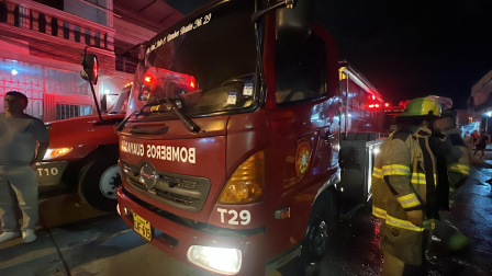 Incendio estructural en Leónidas Plaza y Cristóbal Colón, sector Cristo del Consuelo.