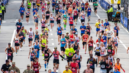 Corredores en la 130th edición de la Maratón de Boston, 20 de abril del 2026.