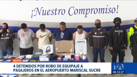 Cuatro personas fueron detenidas tras ser captadas en video sustrayendo pertenencias de los pasajeros en el Aeropuerto Mariscal Sucre. Un reportaje de Juan Miguel Rodríguez