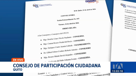 El Cpccs concluyó la revisión de perfiles de la terna enviada por la Corte Nacional; el país espera la designación del nuevo titular en las próximas horas.