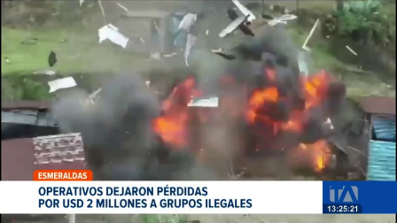 Las intervenciones de las Fuerzas Armadas dejaron pérdidas por 2 millones de dólares a grupos delictivos tras la destrucción de campamentos en un operativo de control territorial.