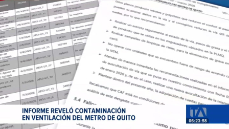 El consorcio fabricante de los trenes advierte que el sistema de aire está afectado por gases externos.  Un reportaje de Brigette Mancheno