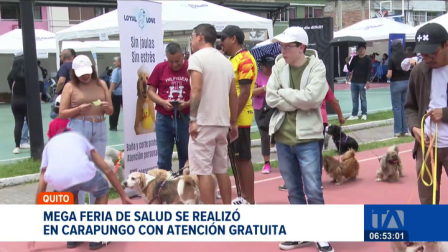 Vecinos del norte de Quito accedieron a servicios de salud  gratuitos el fin de semana. Las brigadas se alistan para trasladar la mega feria al sur. Un reportaje de Brigette Mancheno