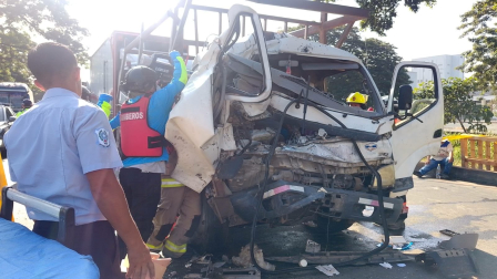 El accidente provocó congestión vehicular en uno de los principales accesos a la ciudad